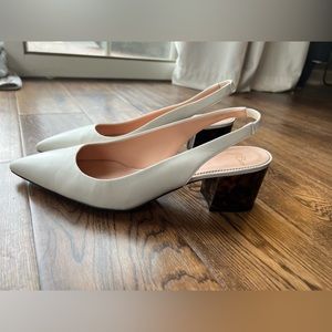 White JCrew slingbacks